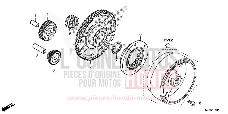 STARTING CLUTCH for CTX700 ABS DARKNESS BLACK METALLIC (NH463) from 2014